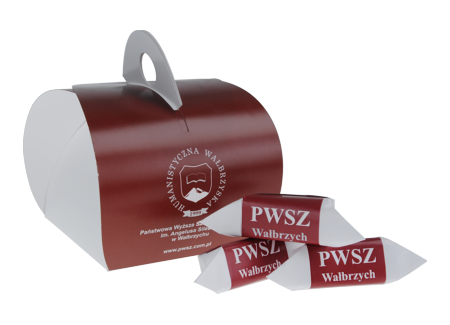 Krówki Reklamowe i opakowanie dla PWSZ Wałbrzych