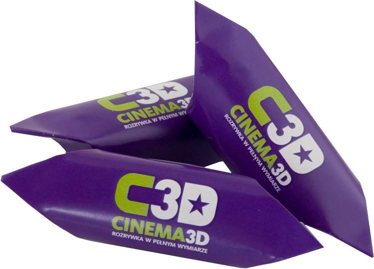 Krówki Reklamowe dla sieci kin Cinema 3D